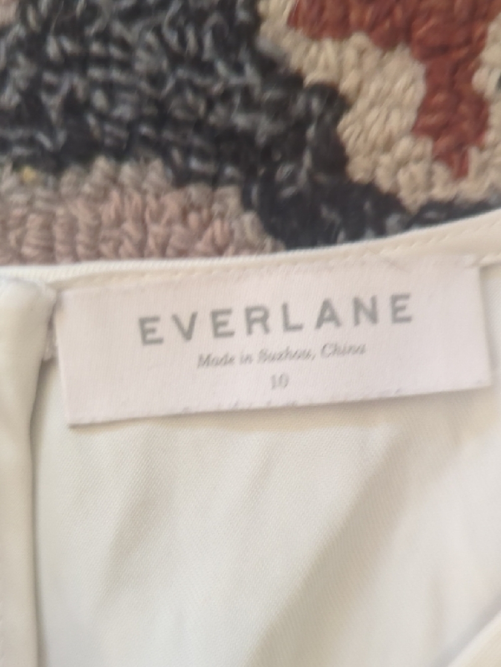 Everlane Go Weave Minimalist Cream Short-Sleeve Blouse - Picture 2 of 3